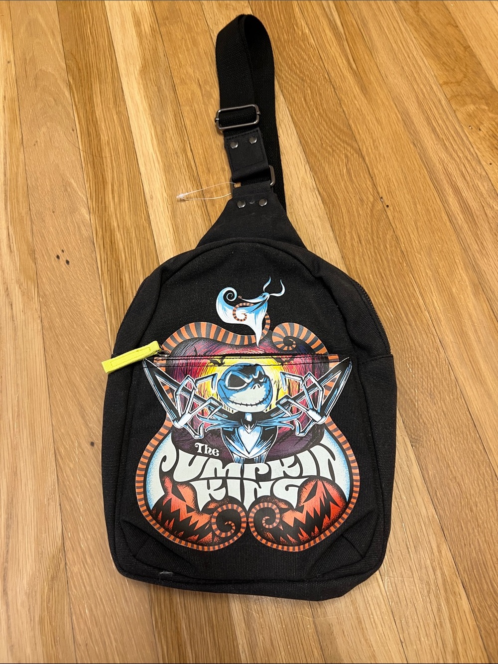 Disney The Pumpkin King Sling Bag - Black with Orange  - Glows in the dark
